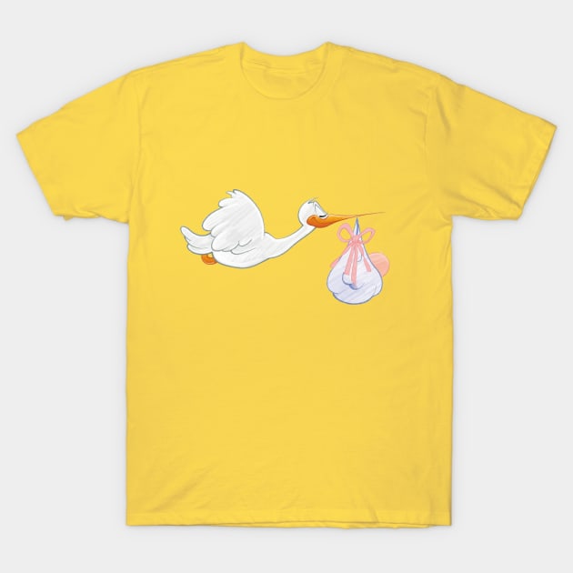 Baby Bird Delivery T-Shirt by Zinsan